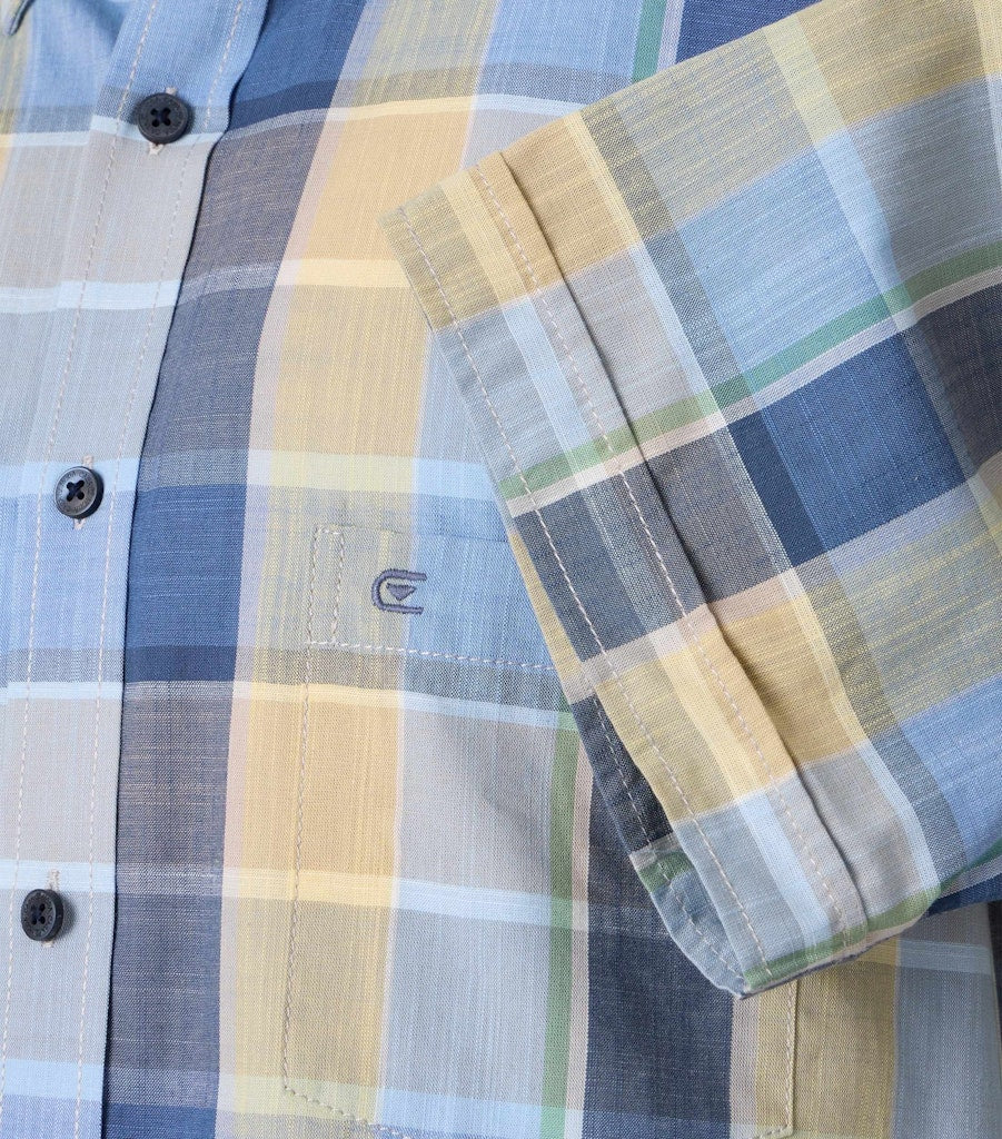 Casa Moda Herren Hemden kurz  Blau