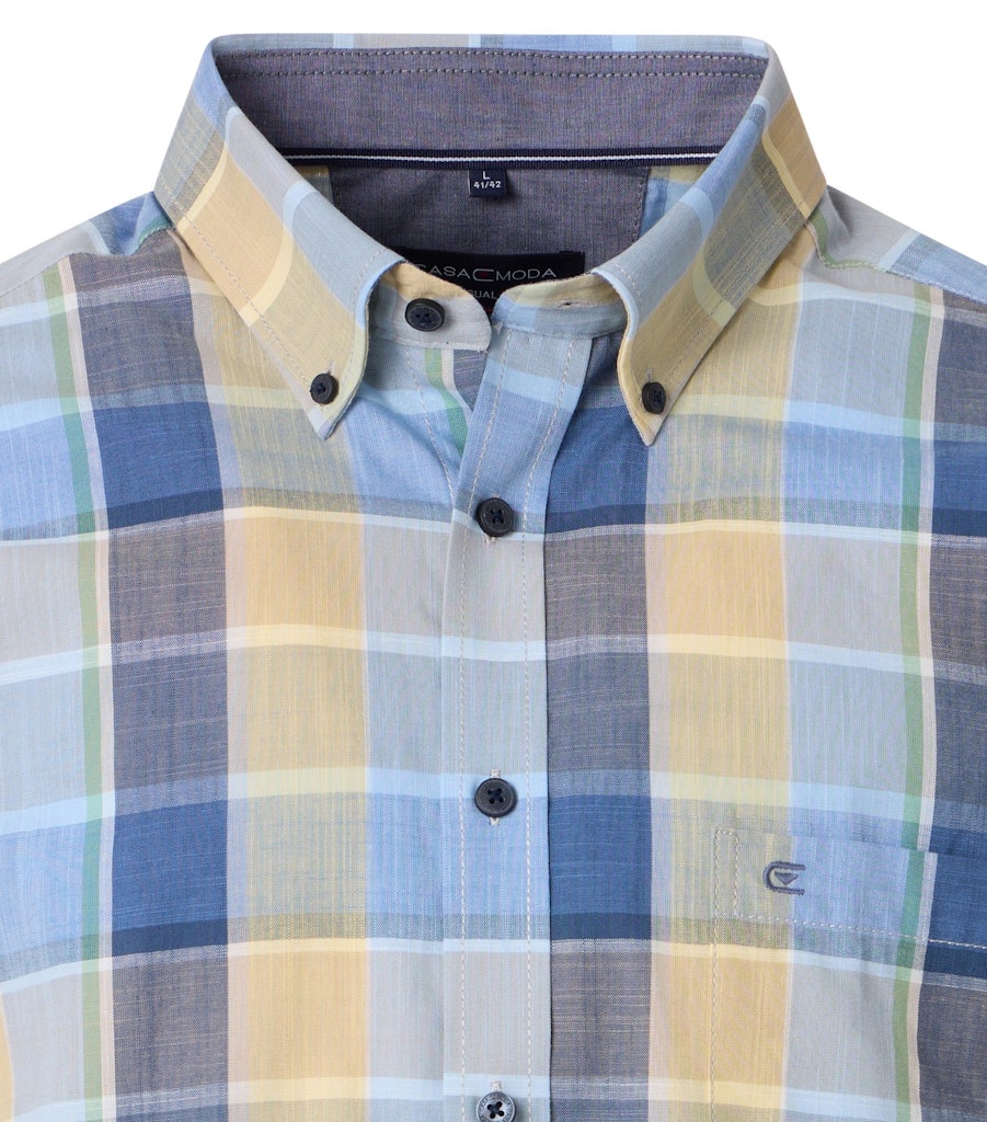 Casa Moda Herren Hemden kurz Blau