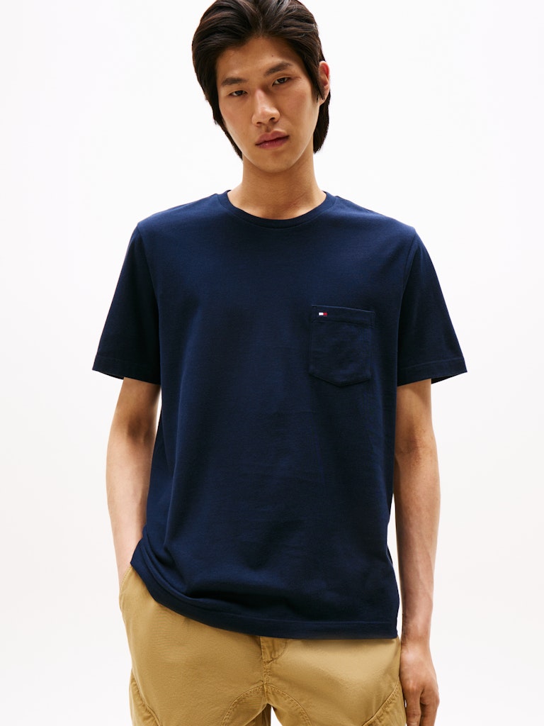 Tommy Hilfiger Herren T-Shirts kurz Dw Blue