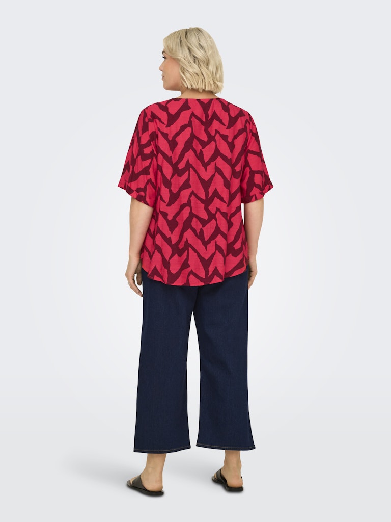 Only Caramkoma Damen T-Shirts Hibiscus/Graphi