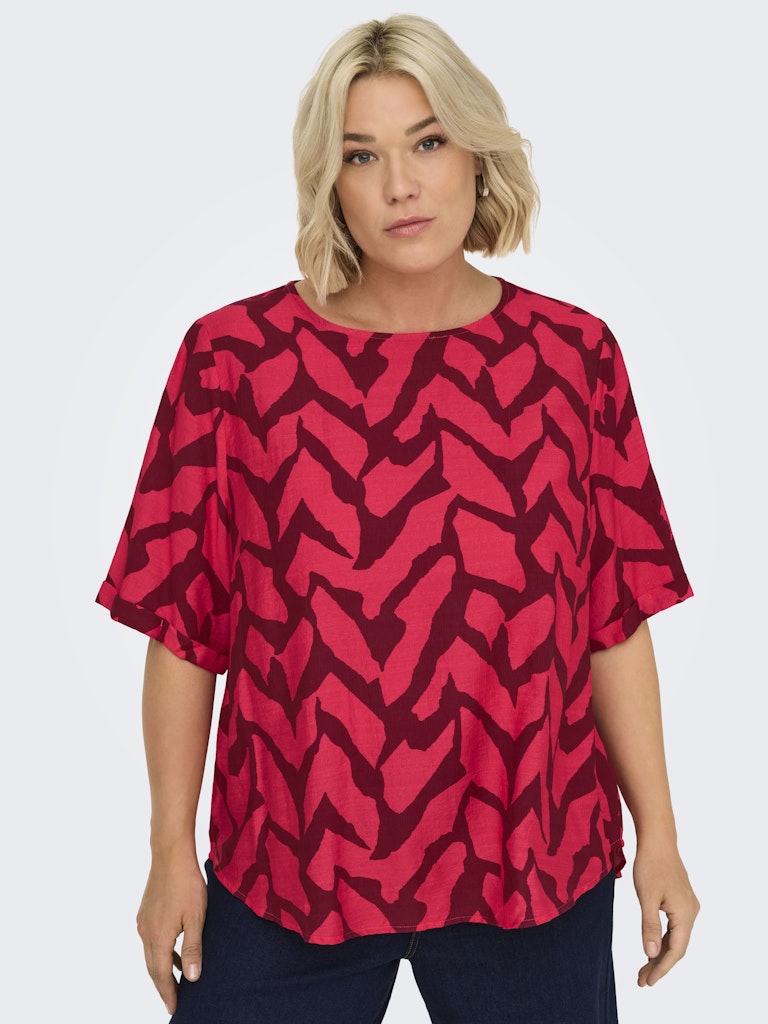 Only Caramkoma Damen T-Shirts Hibiscus/Graphi