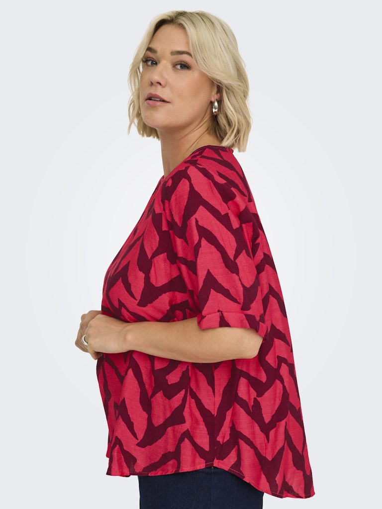 Only Caramkoma Damen T-Shirts Hibiscus/Graphi