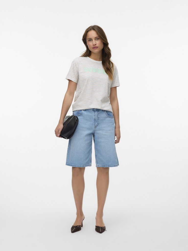 Vero Moda Damen T-Shirts Snow White/Silv