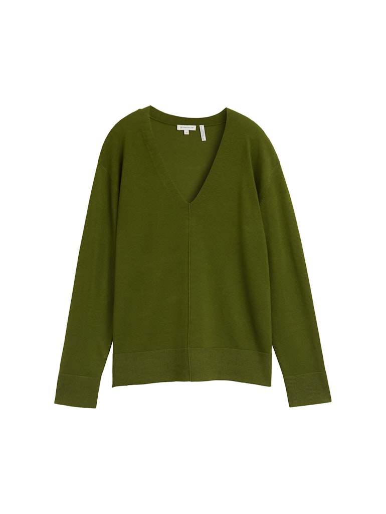 Tom Tailor Damen Pullover Deep Ivy Green