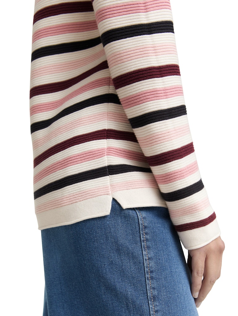 Tom Tailor Damen Pullover Rose Ottoman Kn