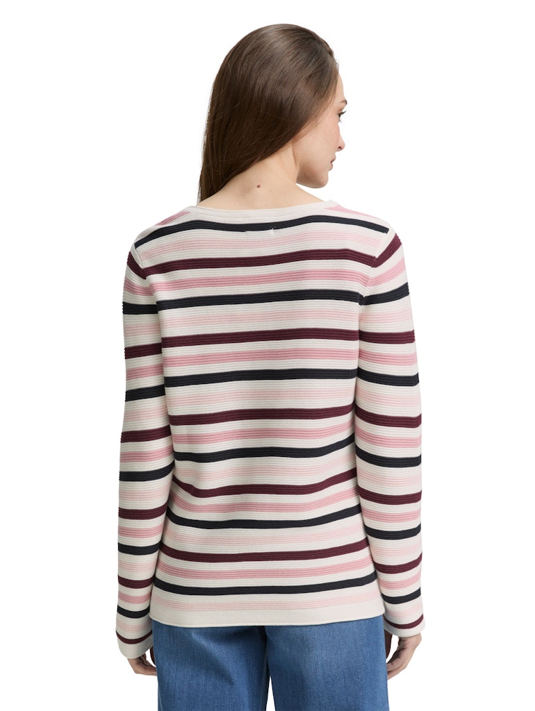Tom Tailor Damen Pullover Rose Ottoman Kn