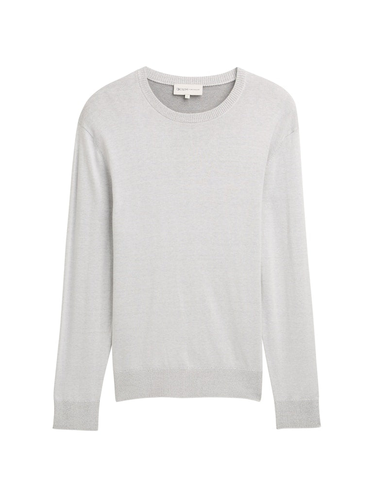 Tom Tailor denim Herren Pullover Off White Plate