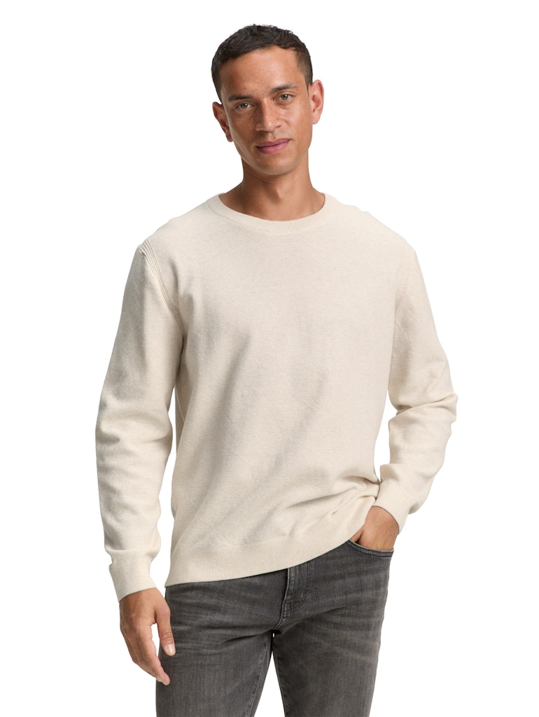 Tom Tailor Herren Pullover Soft Buttercrea