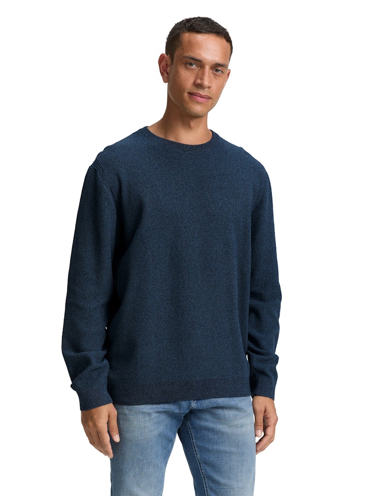 Tom Tailor Herren Pullover Real Teal Navy