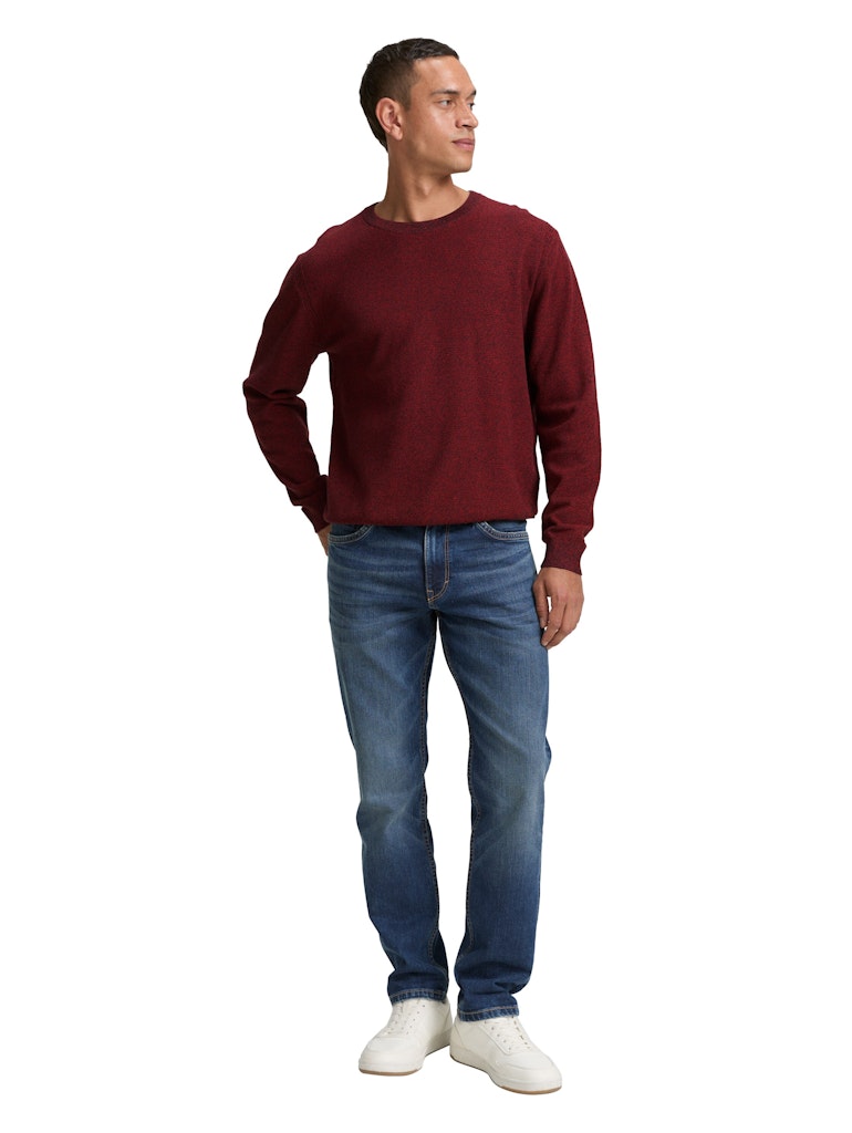Tom Tailor Herren Pullover Samba Red Navy