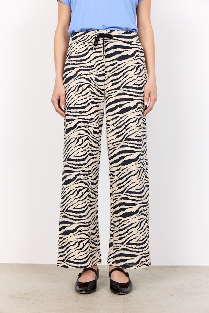 Soya Concept Damen Hosen Black Combi