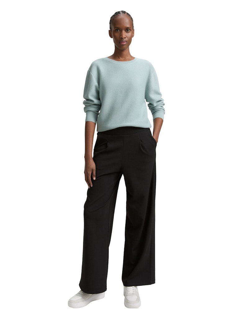 Tom Tailor denim Damen Pullover Silver Cloud Bl