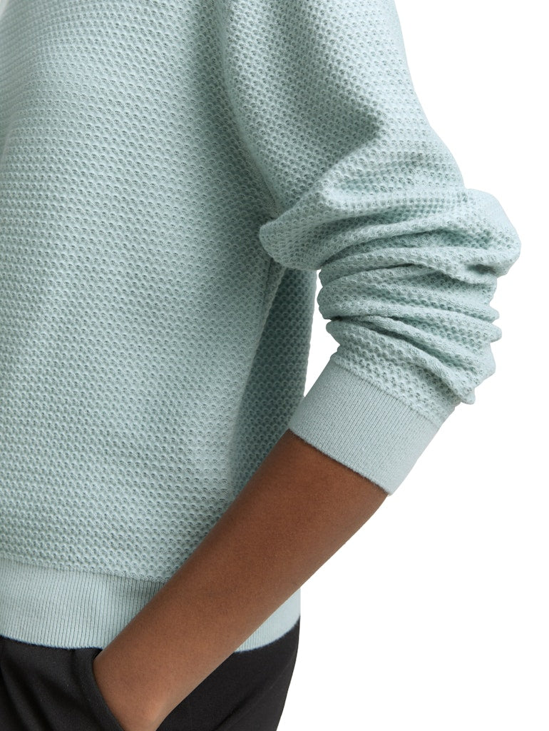 Tom Tailor denim Damen Pullover Silver Cloud Bl