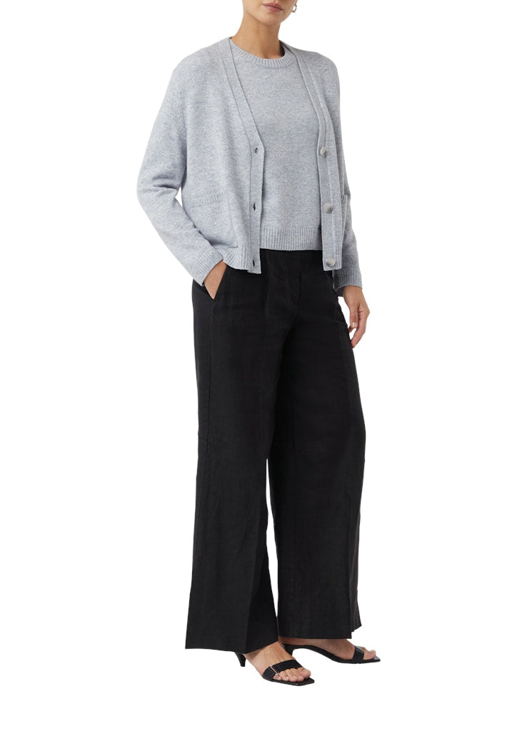 Comma Damen Strickjacken Grey/Black