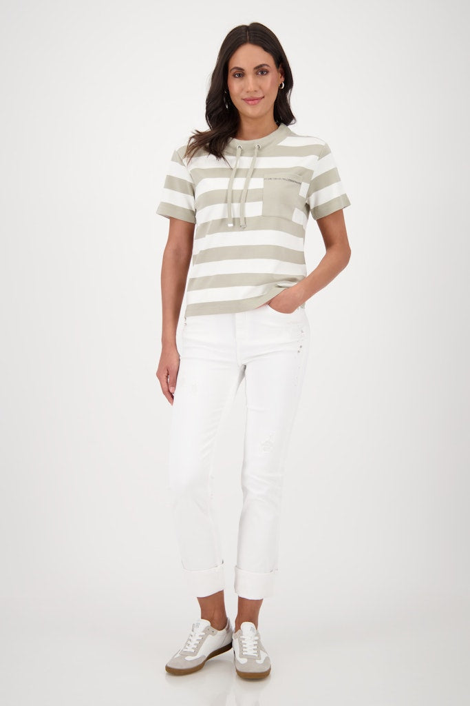 Monari Damen T-Shirts Bamboo Ringel