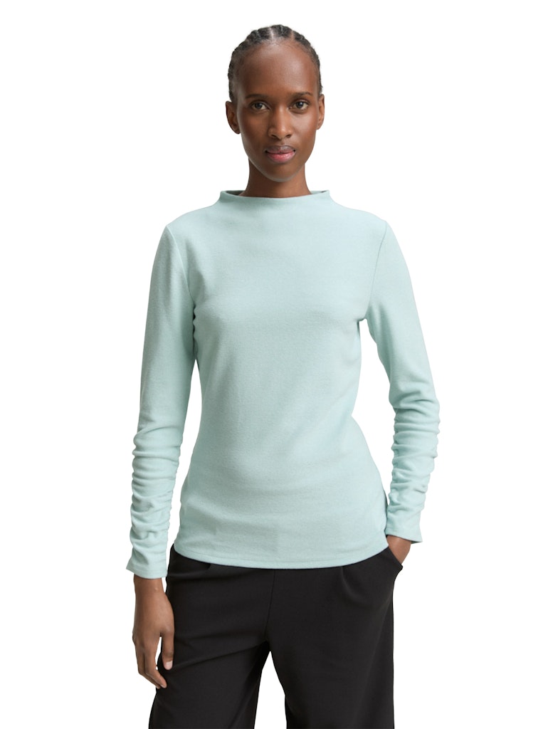 Tom Tailor denim Damen T-Shirts Silver Cloud Bl