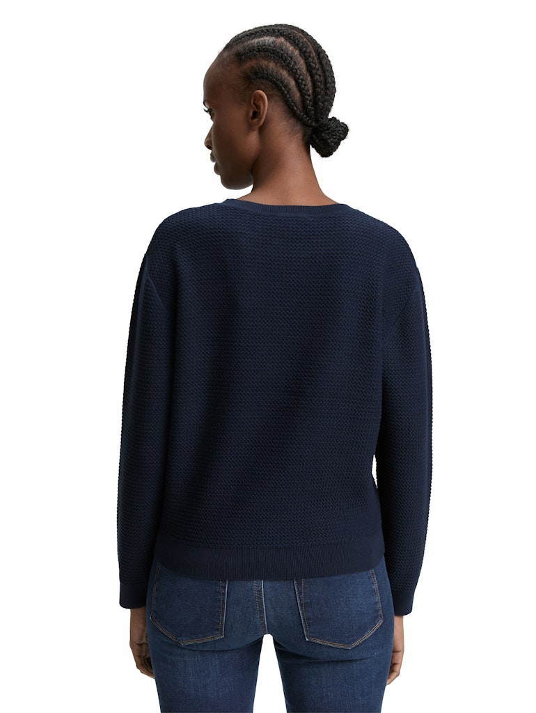 Tom Tailor denim Damen Pullover Sky Captain Blu