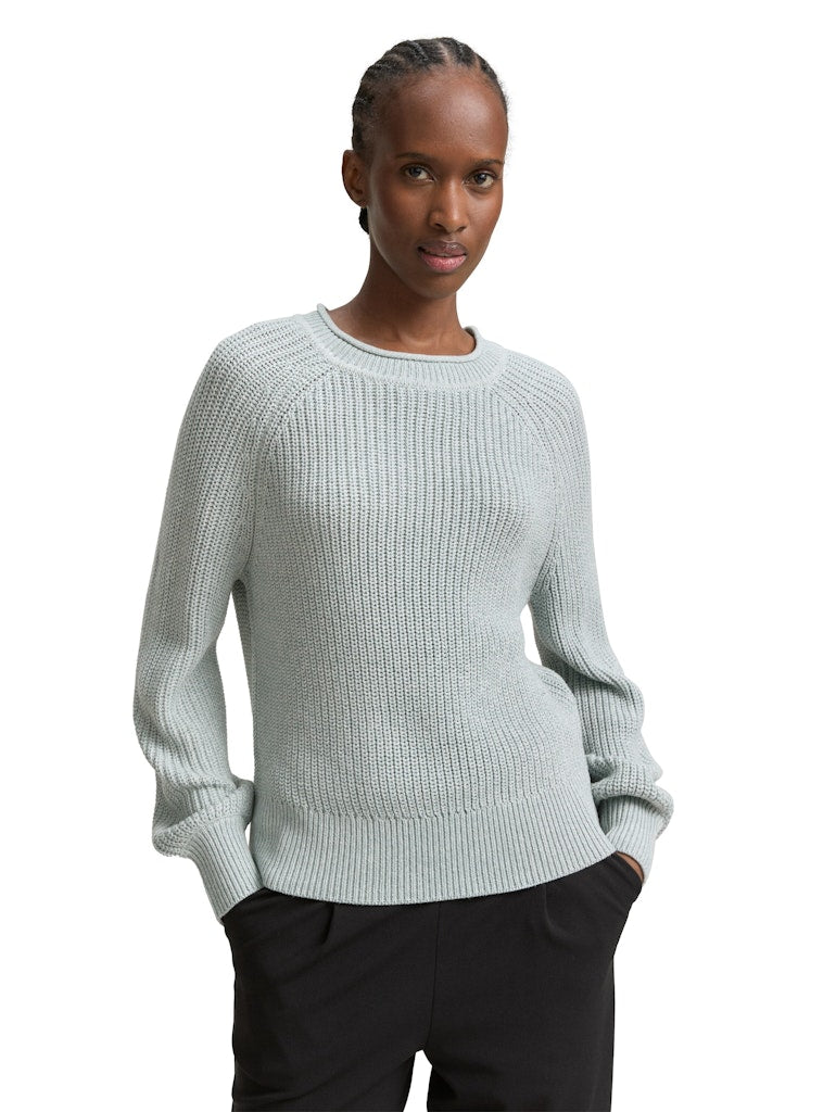 Tom Tailor denim Damen Pullover Silver Cloud Bl