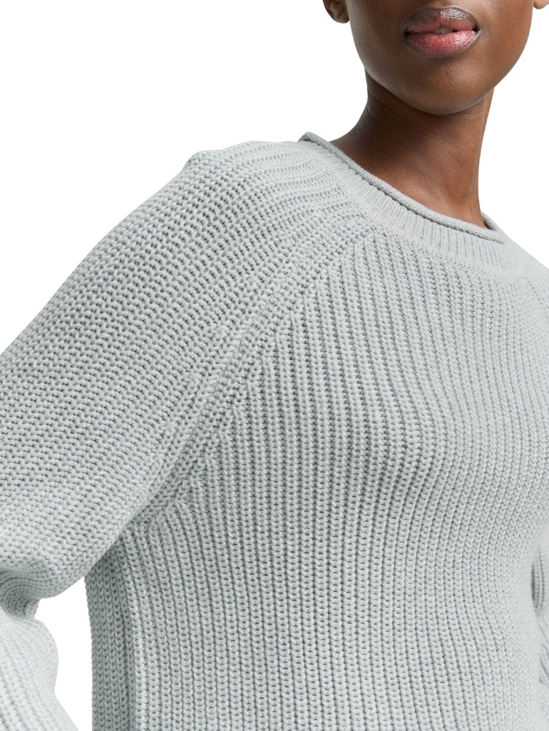 Tom Tailor denim Damen Pullover Silver Cloud Bl