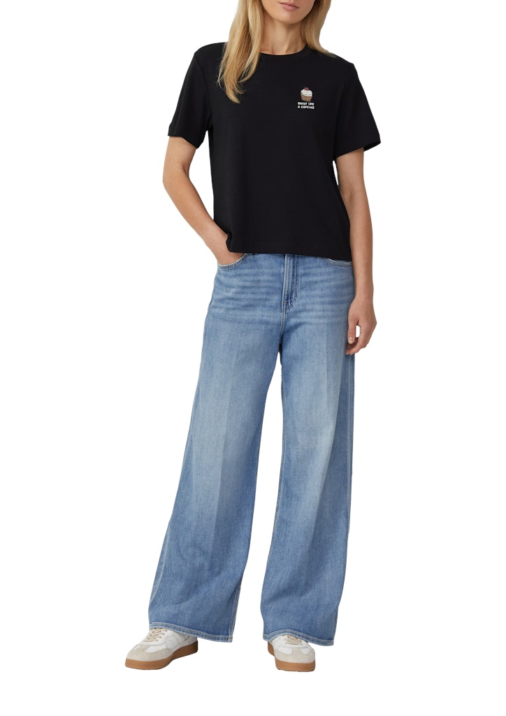 S. Oliver red Damen T-Shirts Grey/Black