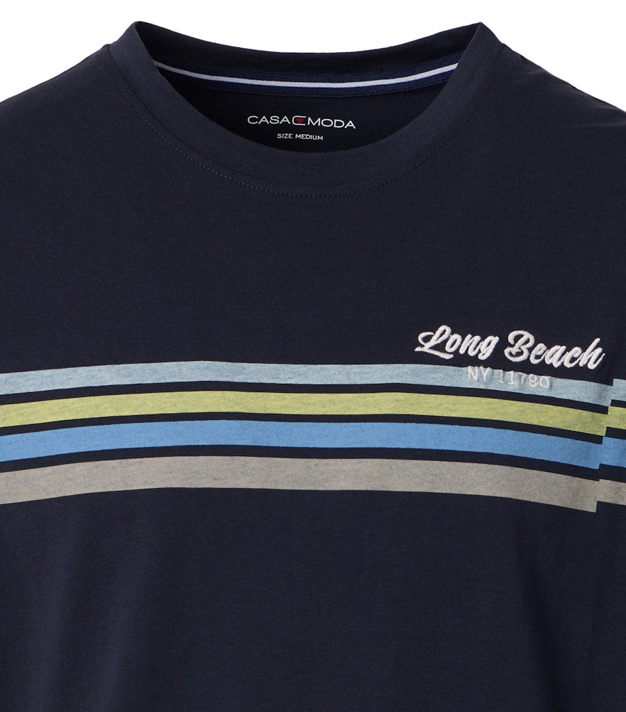 Casa Moda Herren T-Shirts kurz  Blau