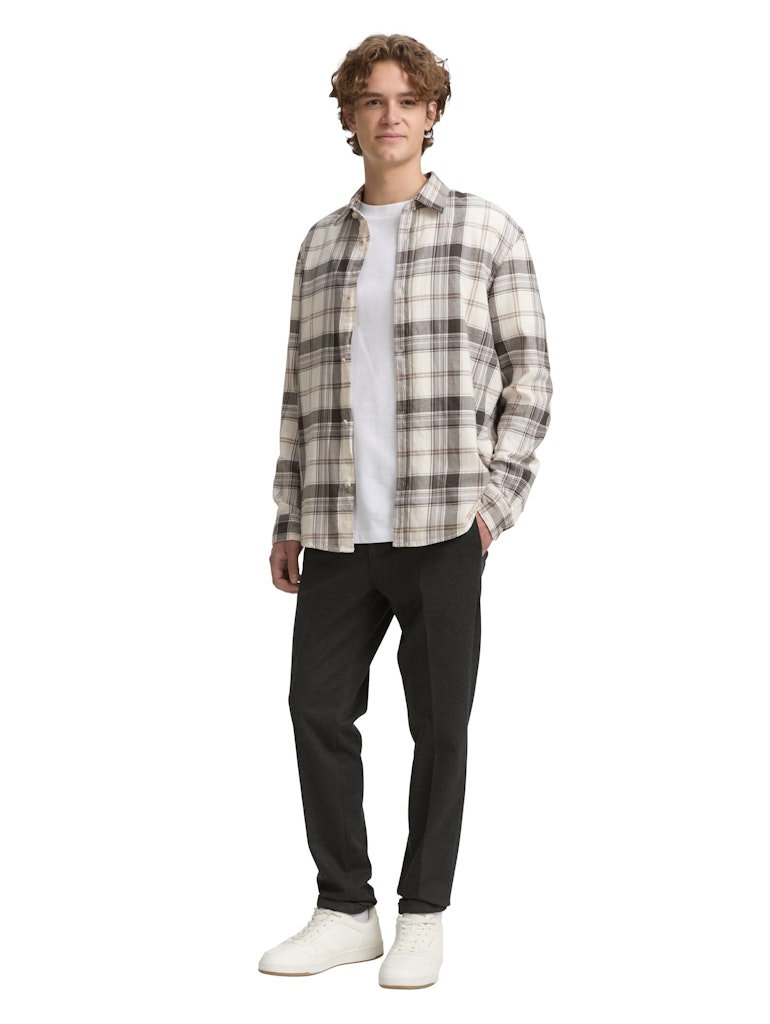 Tom Tailor denim Herren Hemden lang Off White Check