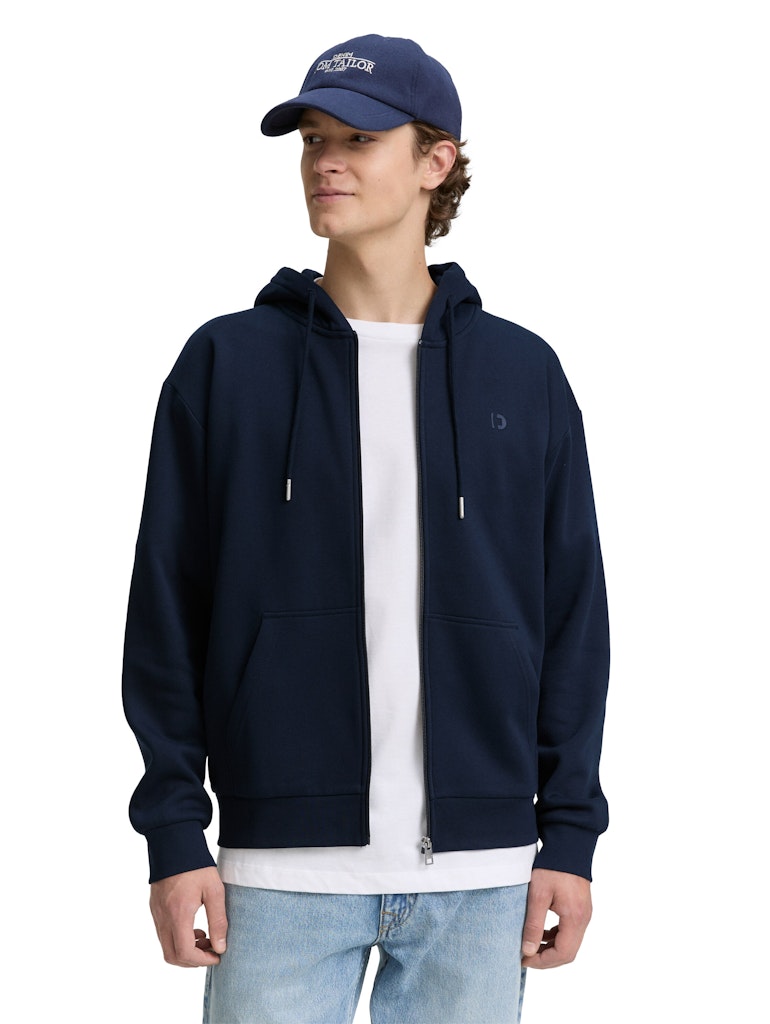Tom Tailor denim Herren Sweatjacken Sky Captain Blu