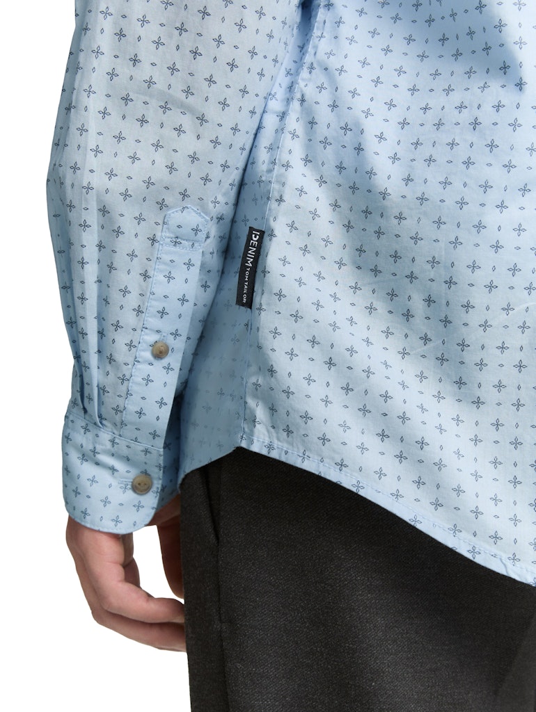 Tom Tailor denim Herren Hemden lang Light Blue Navy