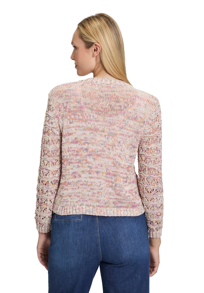 Cartoon Damen Strickjacken Cream/Blue