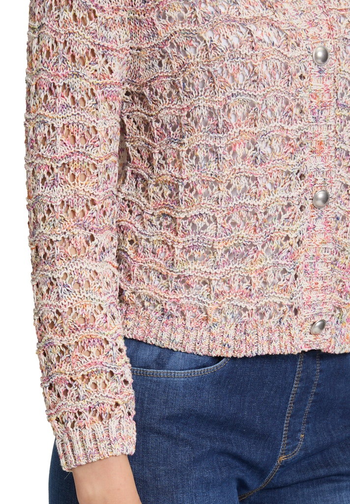 Cartoon Damen Strickjacken Cream/Blue