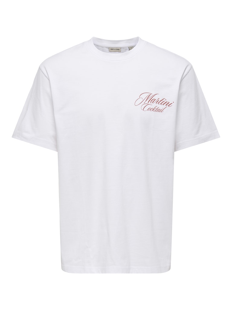 Only & Sons Herren T-Shirts kurz Bright White/Ma