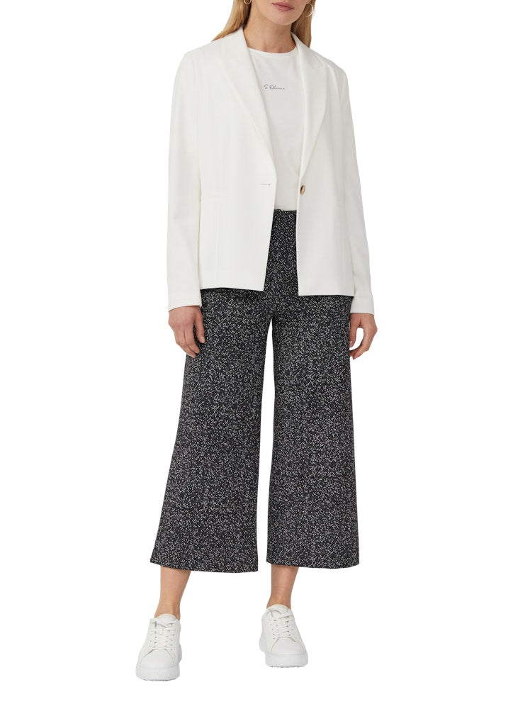 S. Oliver black Damen Hosen Grey/Black