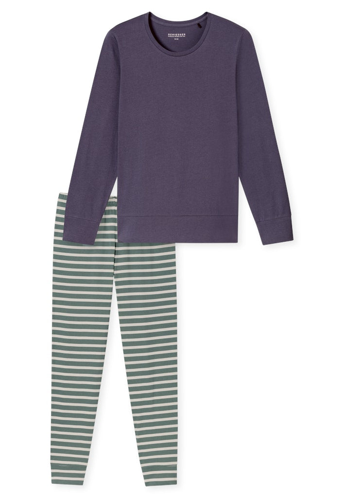 Schiesser Schlafanzug Indigo