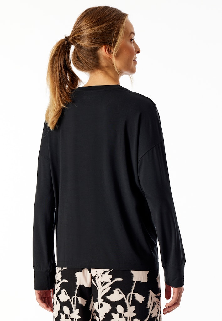 Schiesser Oberteil Schwarz