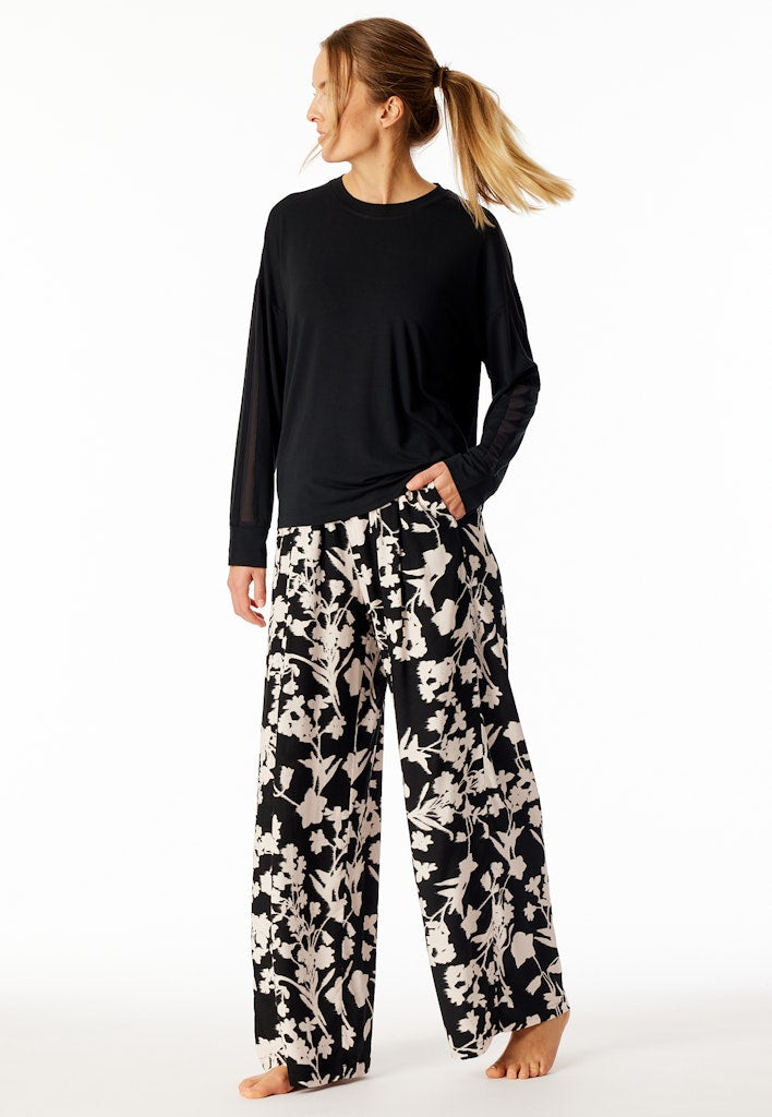 Schiesser Oberteil Schwarz