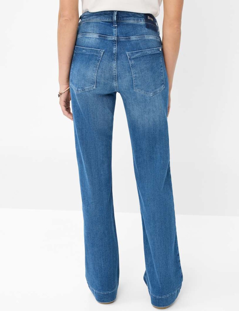 Brax Damen Jeans Used Light Blue