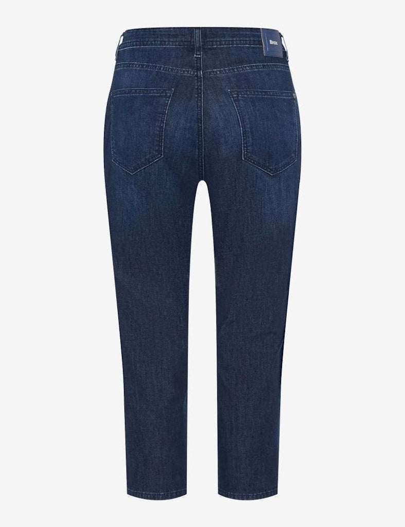 Brax Damen Jeans Used Dark Blue