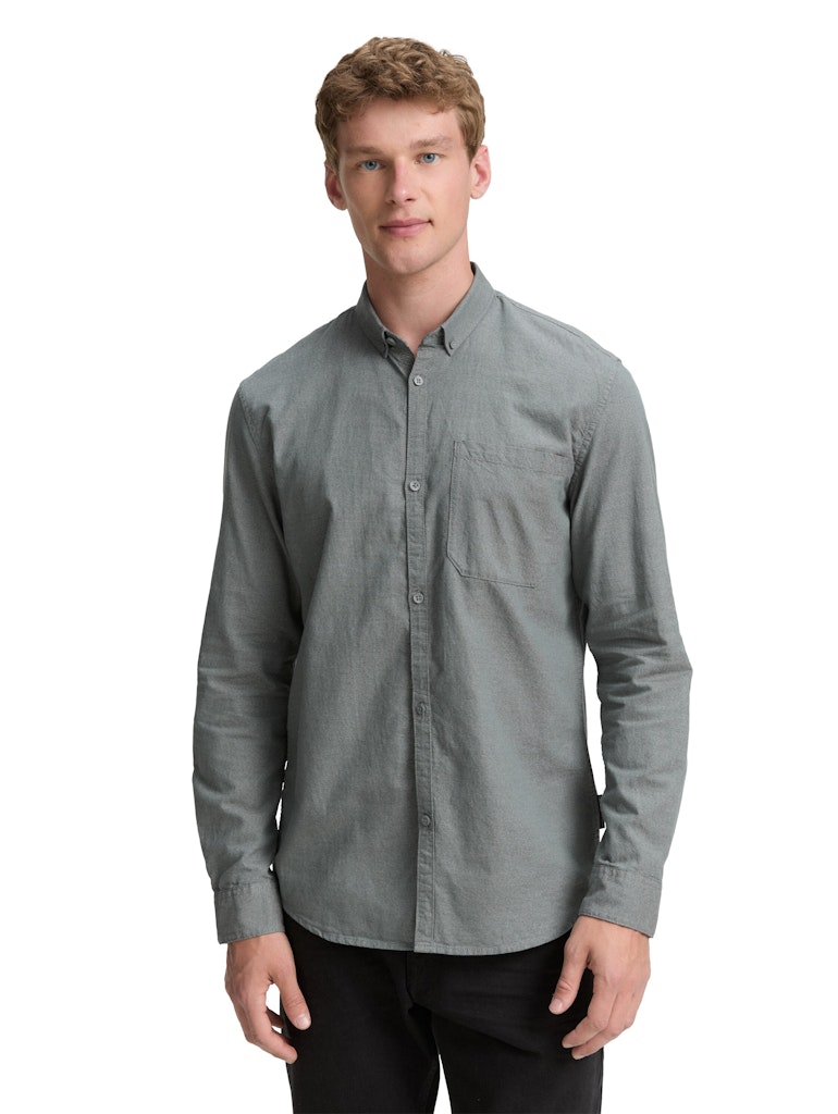 Tom Tailor denim Herren Hemden lang Jasper Green Fi