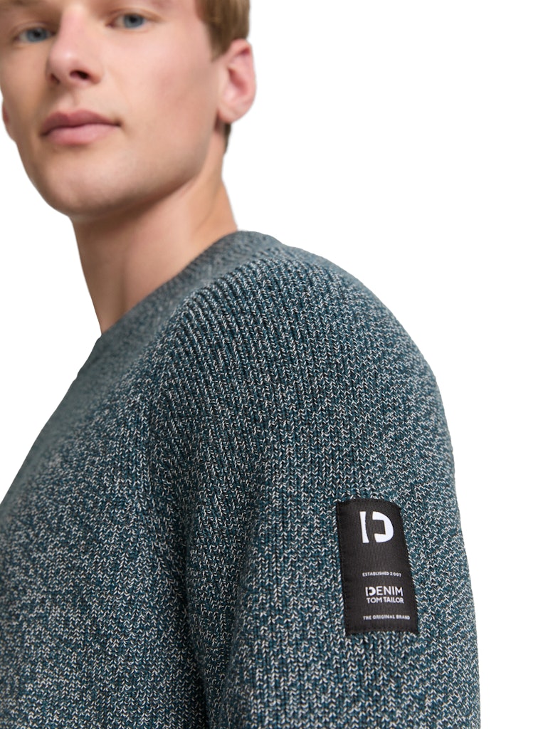 Tom Tailor denim Herren Pullover Deep Pond Green