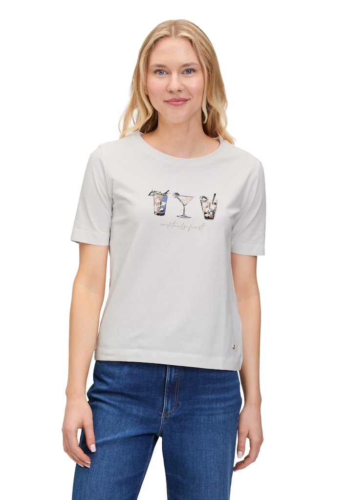 Betty & Co Damen T-Shirts Patch Cream/Bro