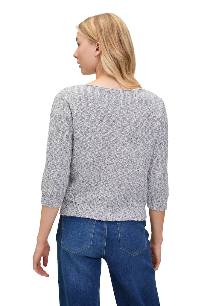 Betty & Co Damen Pullover Cream/Dark Blue