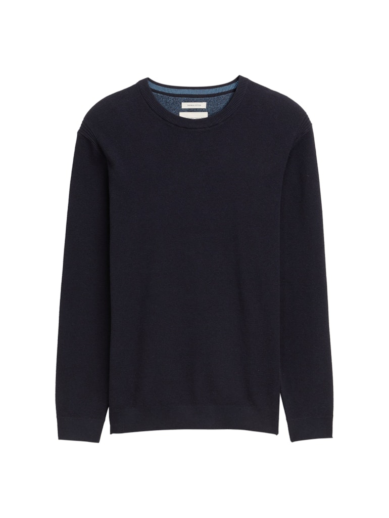 Tom Tailor Herren Pullover Knitted Navy Me