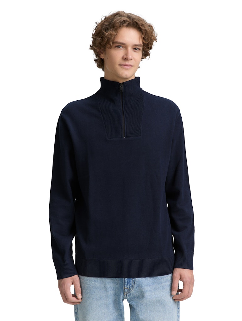 Tom Tailor denim Herren Pullover Sky Captain Blu