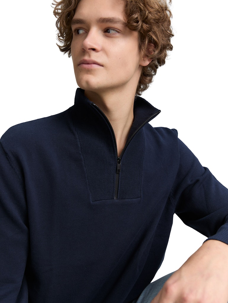 Tom Tailor denim Herren Pullover Sky Captain Blu