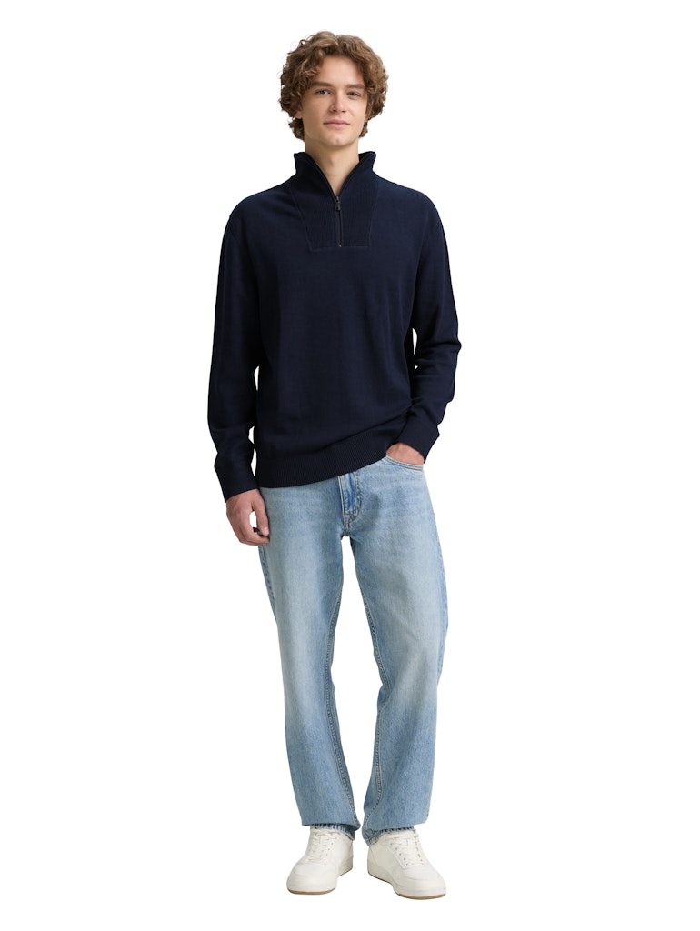 Tom Tailor denim Herren Pullover Sky Captain Blu