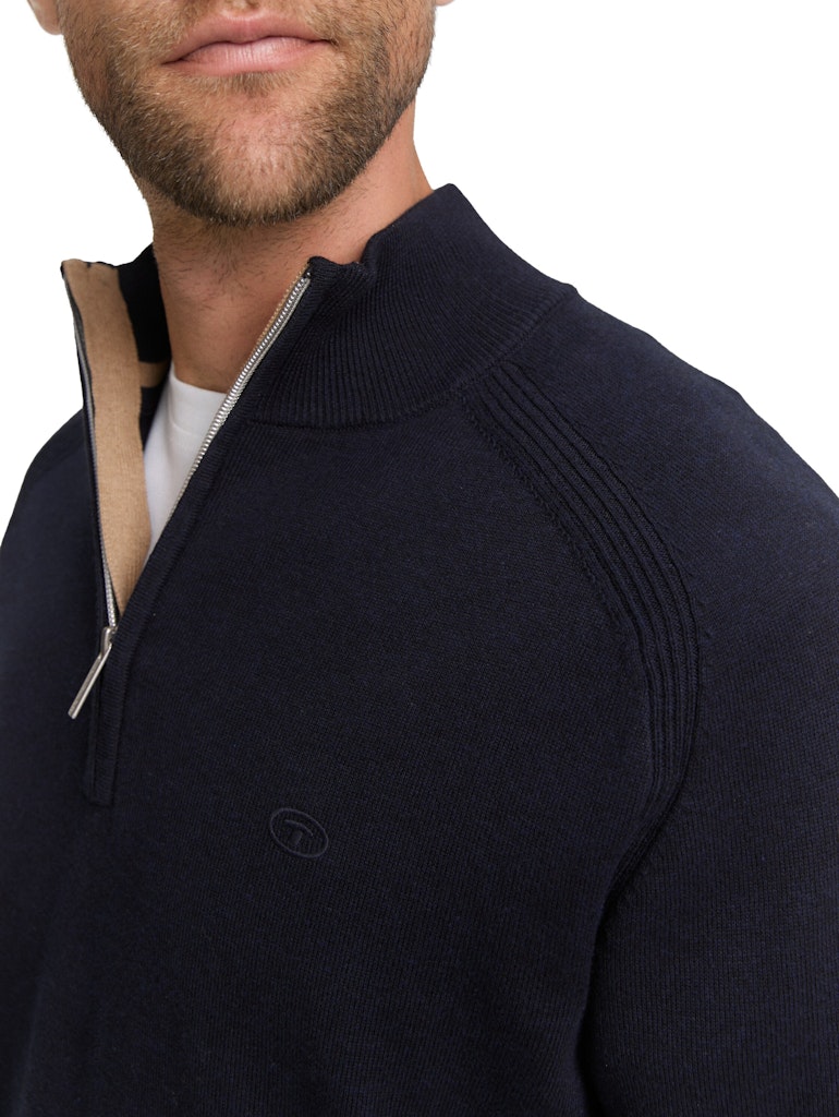 Tom Tailor Herren Pullover Knitted Navy Me