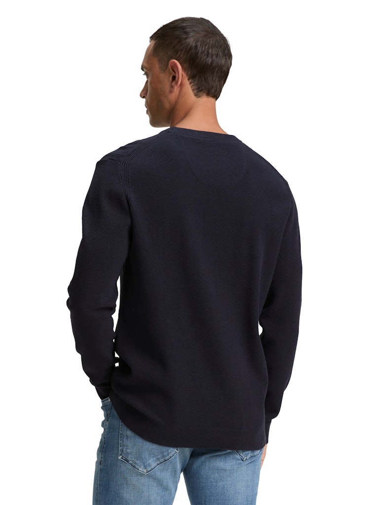 Tom Tailor Herren Pullover Knitted Navy Me