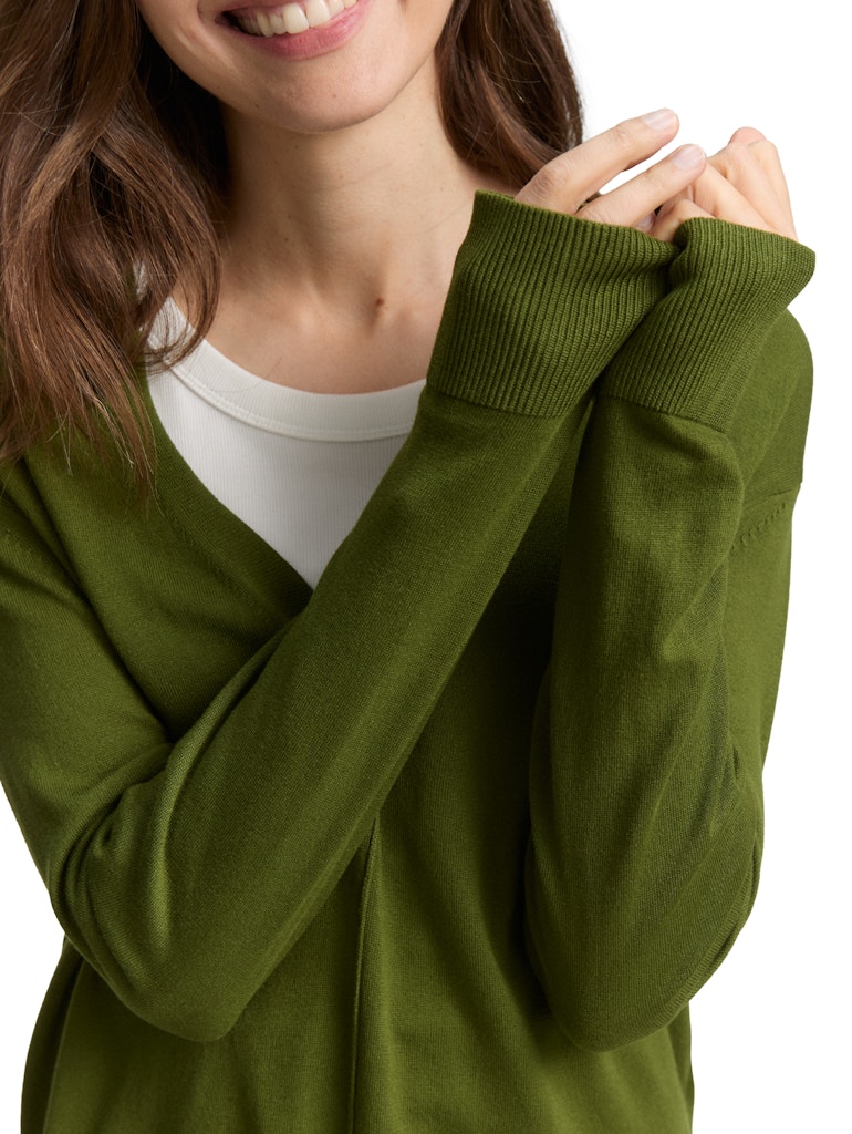 Tom Tailor Damen Pullover Deep Ivy Green