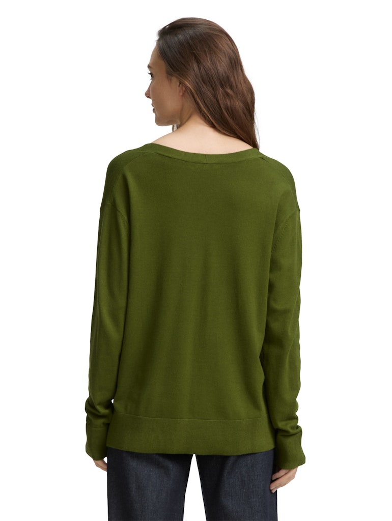 Tom Tailor Damen Pullover Deep Ivy Green