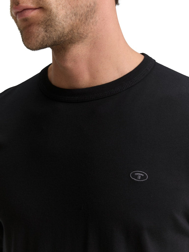 Tom Tailor Herren T-Shirts lang Black